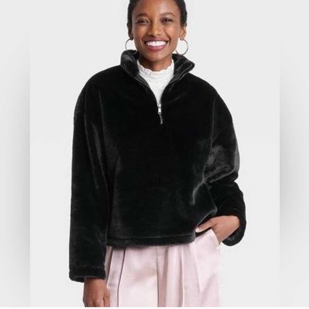 a new day Black Teddy Jacket NWOT